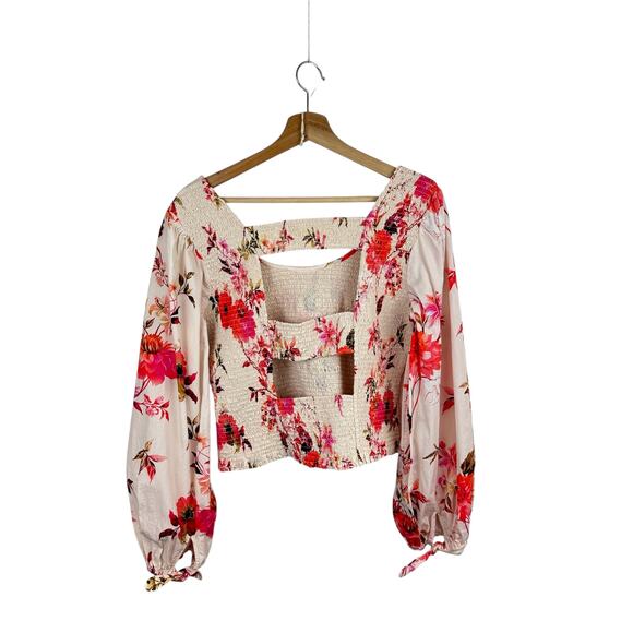 Anthropologie Smocked Floral Peasant Top - Picture 6 of 9